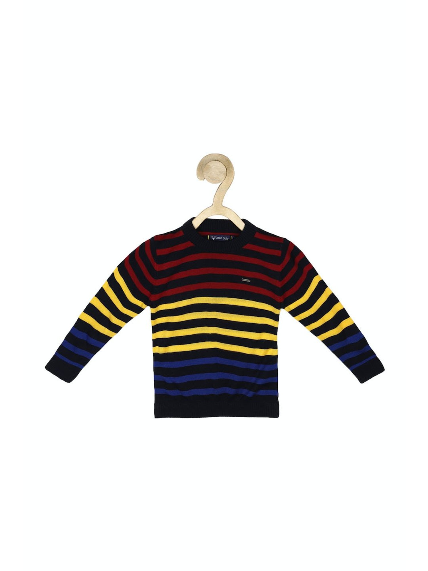 Allen Solly Kids Multicolor Self Design Full Sleeves Sweater