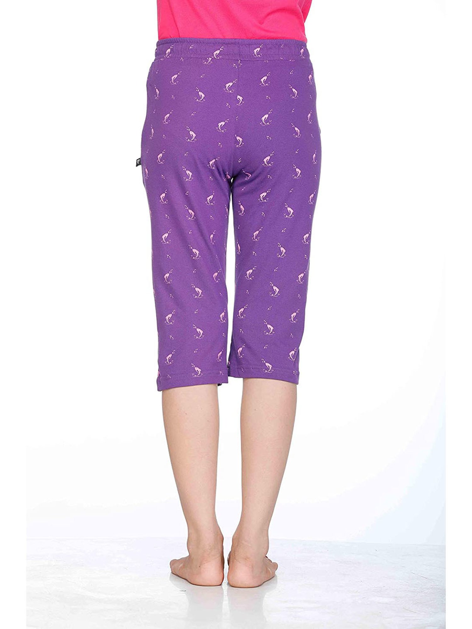 Proteens Girls Voilet Printed Capri