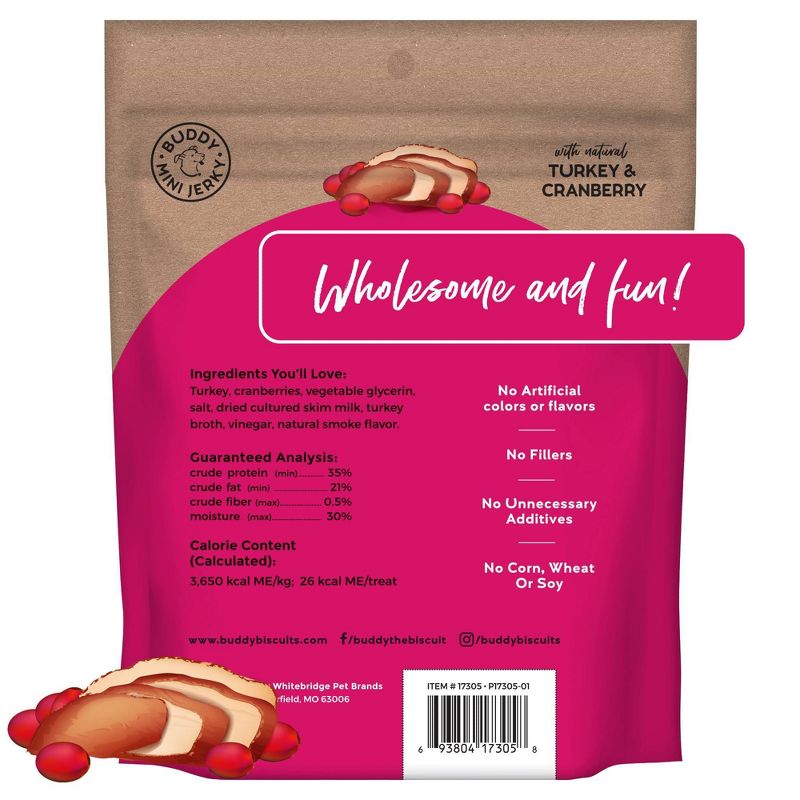 Buddy Biscuits Mini Dog Treat -Turkey & Cranberry - 4oz