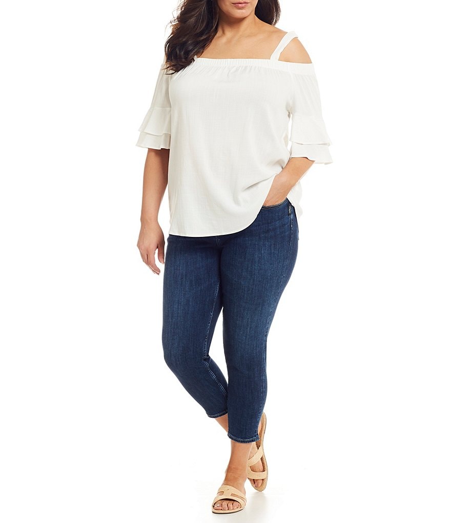 Ruby Rd. Plus Size Super Soft Stretch Denim Straight Leg Jeans