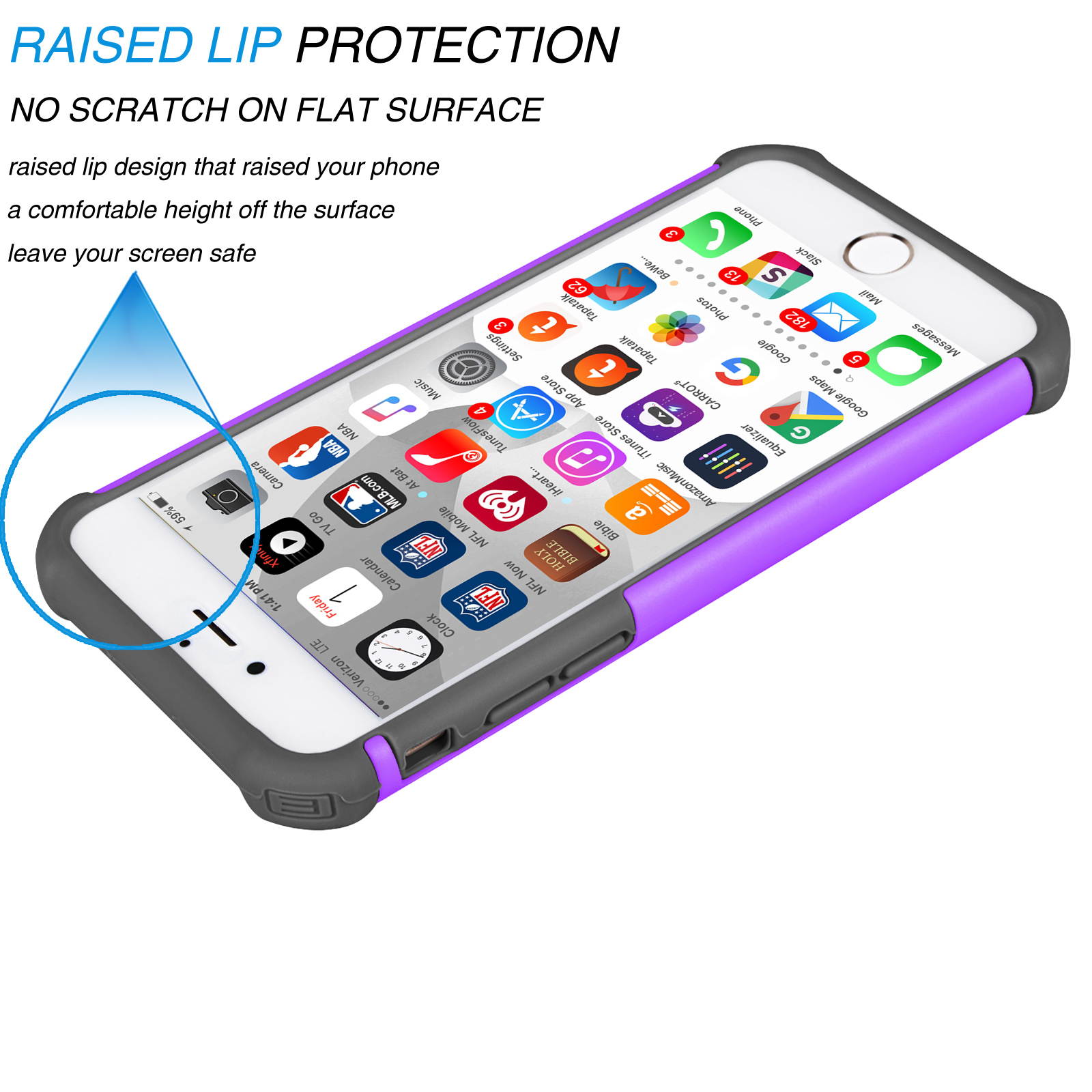 Tekcoo for iPhone 8 Case/iPhone 7 Cute Case, [Tmajor] Shock Absorbing Cases [Blue] Hybrid Bumper Sturdy Defender Rugged Cases Cover Plastic Outer & Rubber Silicone Inner