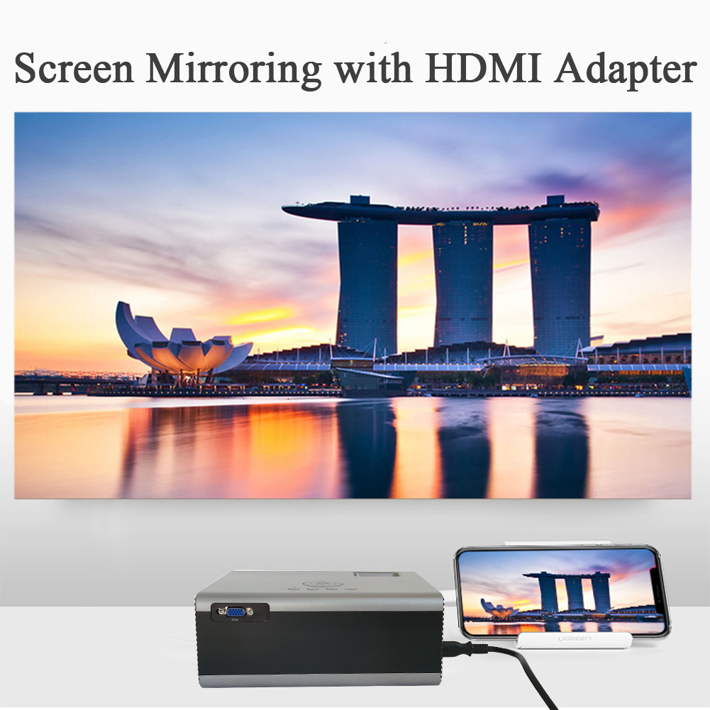 Portable Projector 720P Native, 3500 Lumens Mini Home Theatre Projector, Full HD 1080P Supported, 130&rdquo; Display with Phone, Tablet, TV Stick, HDMI, USB, VGA for Home Entertainment Outdoor Movie &hellip;