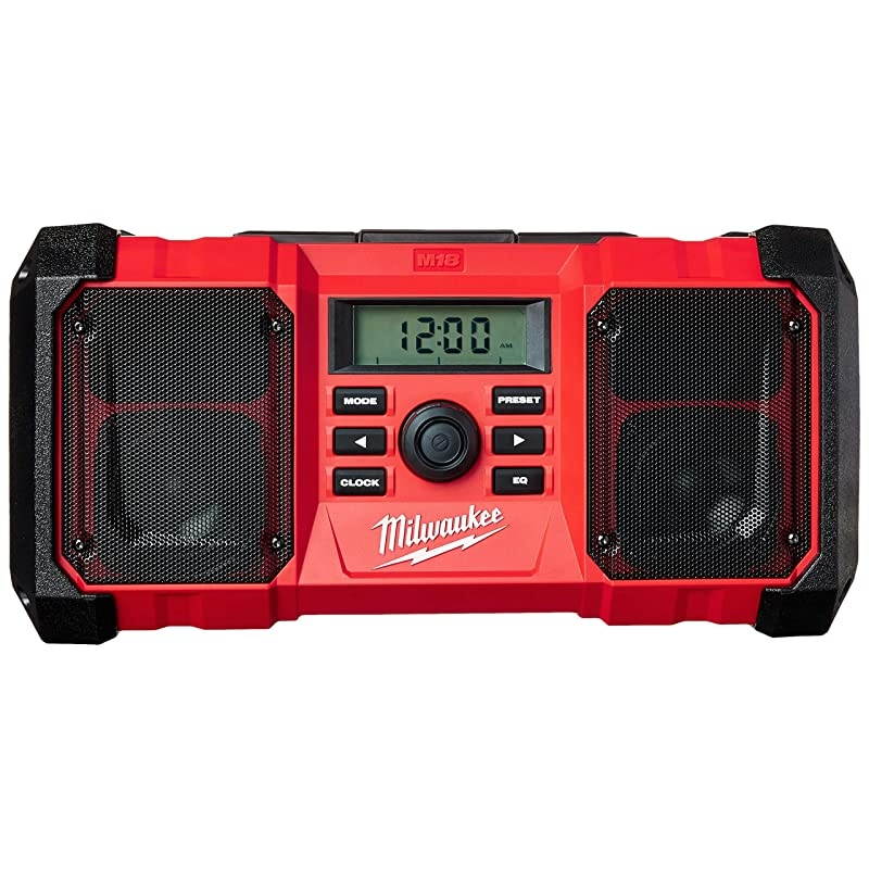 289020 18V Dual Chemistry M18 Jobsite Radio with Shock Absorbing End Caps USB 21A Smartphone Charging and 35mm Aux Jack