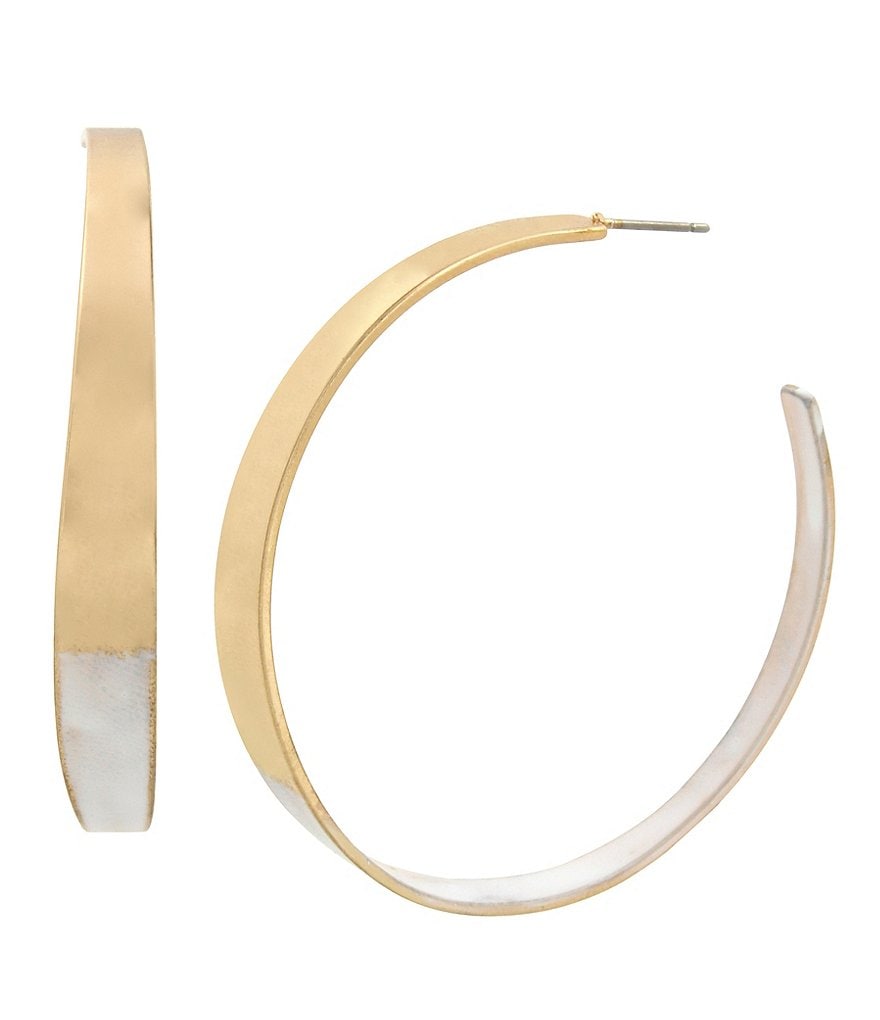 Robert Lee Morris Soho Patina Curved Hoop Earrings