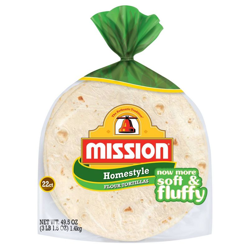 Mission Homestyle Soft & Fluffy Flour Tortillas - 49.5oz/24ct