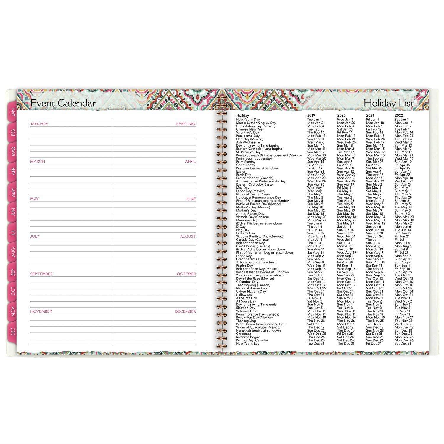 Cambridge 2019 Weekly & Monthly Planner, 8-1/2" x 11", Large, Marrakesh, Light Green (182-905)