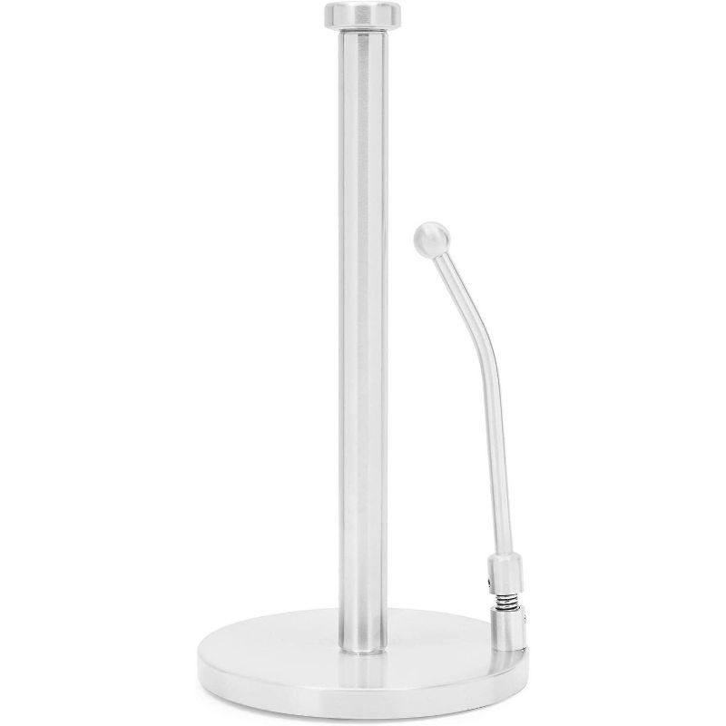 Home Basics  Easy Tear Bamboo Paper Towel Holder with Weighted Base, Natural