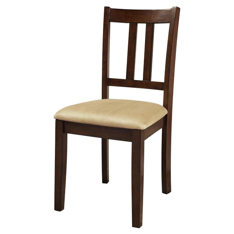 5pc Amber Traditional Height Dining Set Espresso/Beige - Dorel Living