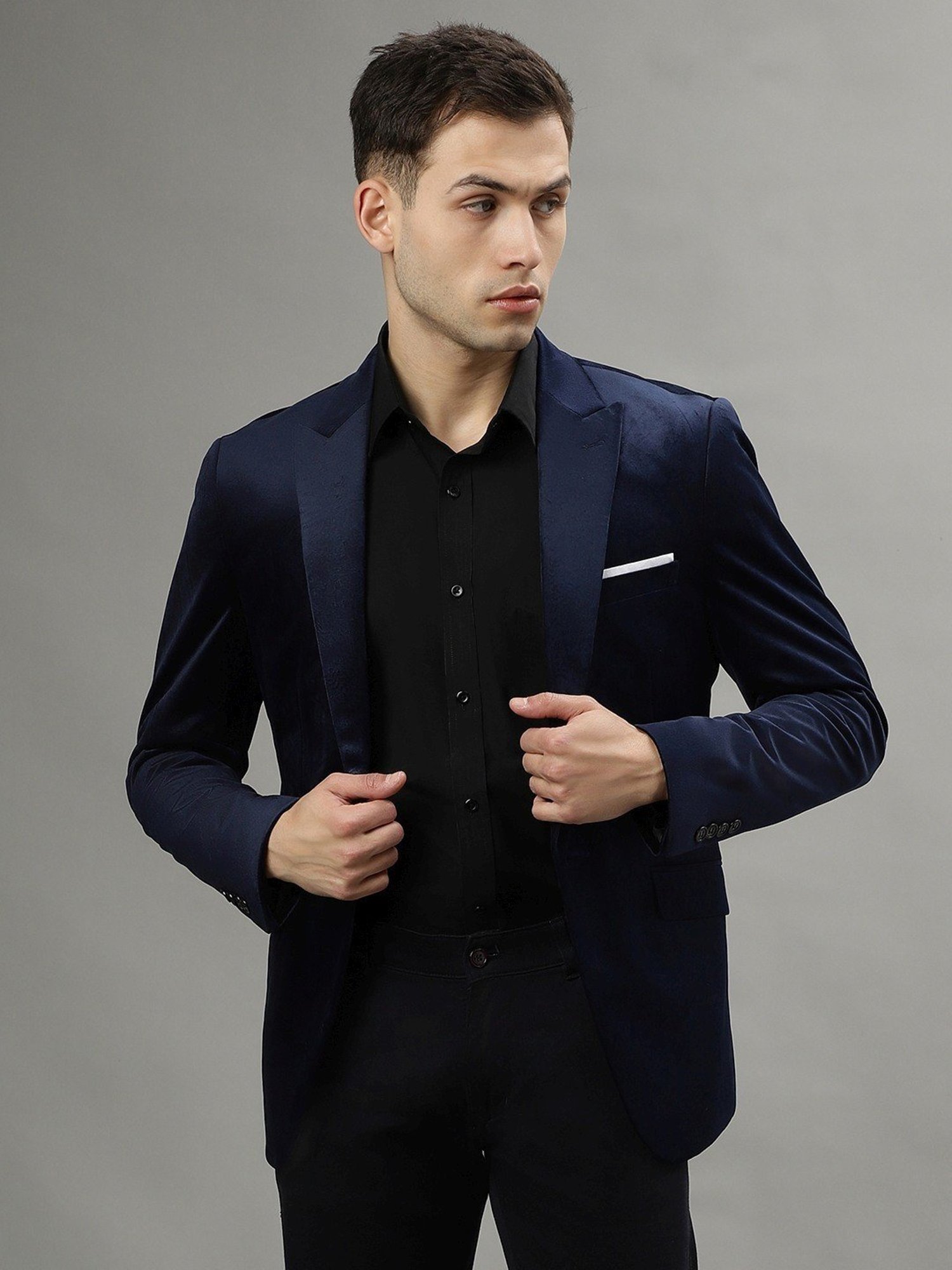 Lindbergh Dark Blue Slim Fit Blazer