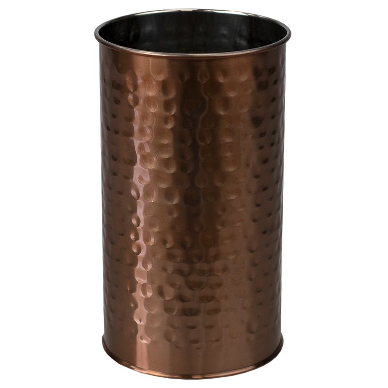 Home Basics Hammered Steel Utensil Holder, Copper