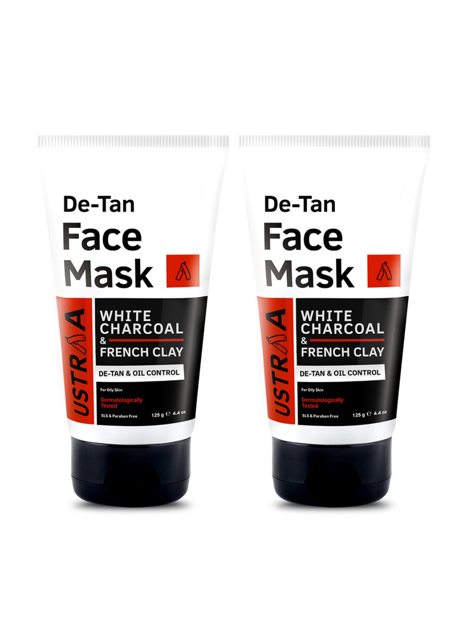 Ustraa De Tan Face Mask for Oily Skin (Pack of 2)