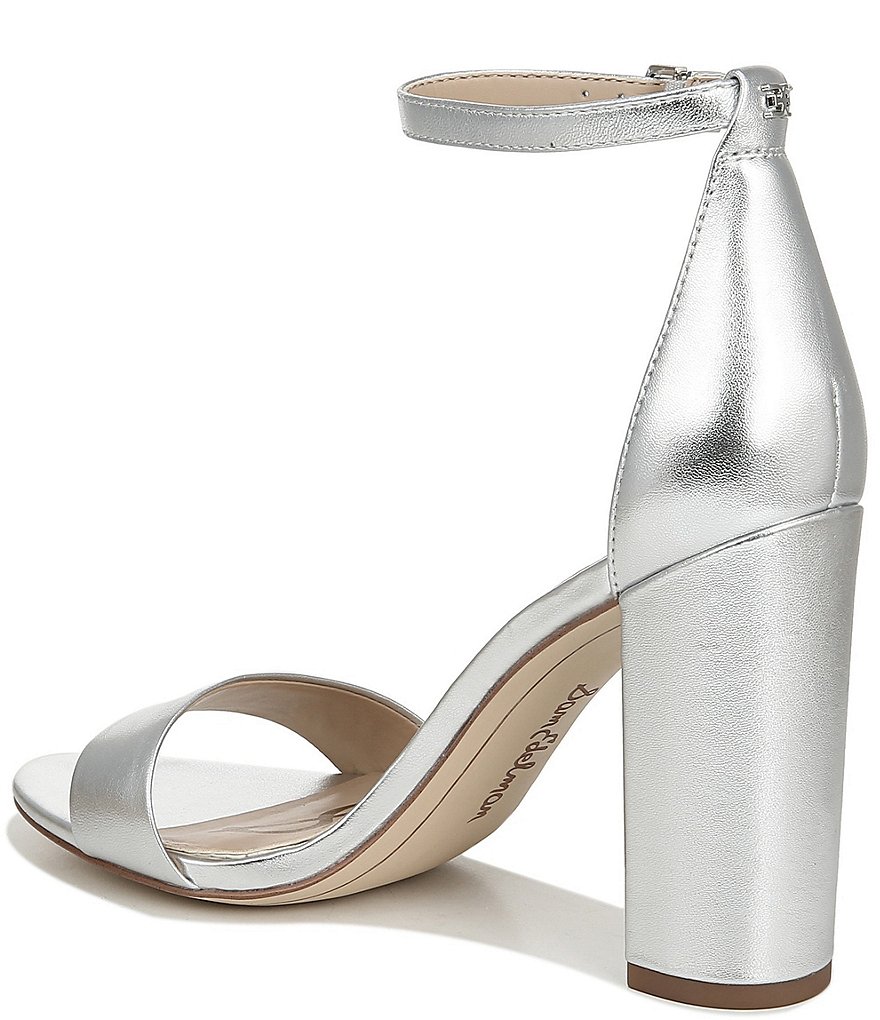 Sam Edelman Yaro Leather Ankle Strap Block Heel Dress Sandals