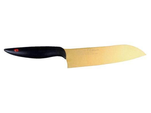 Chroma Kasumi Titanium: 7" Santoku Knife - Gold