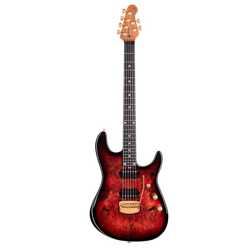 Ernie Ball Music Man Jason Richardson 6 String Electric Guitar with Black Hardware Rorschach Red