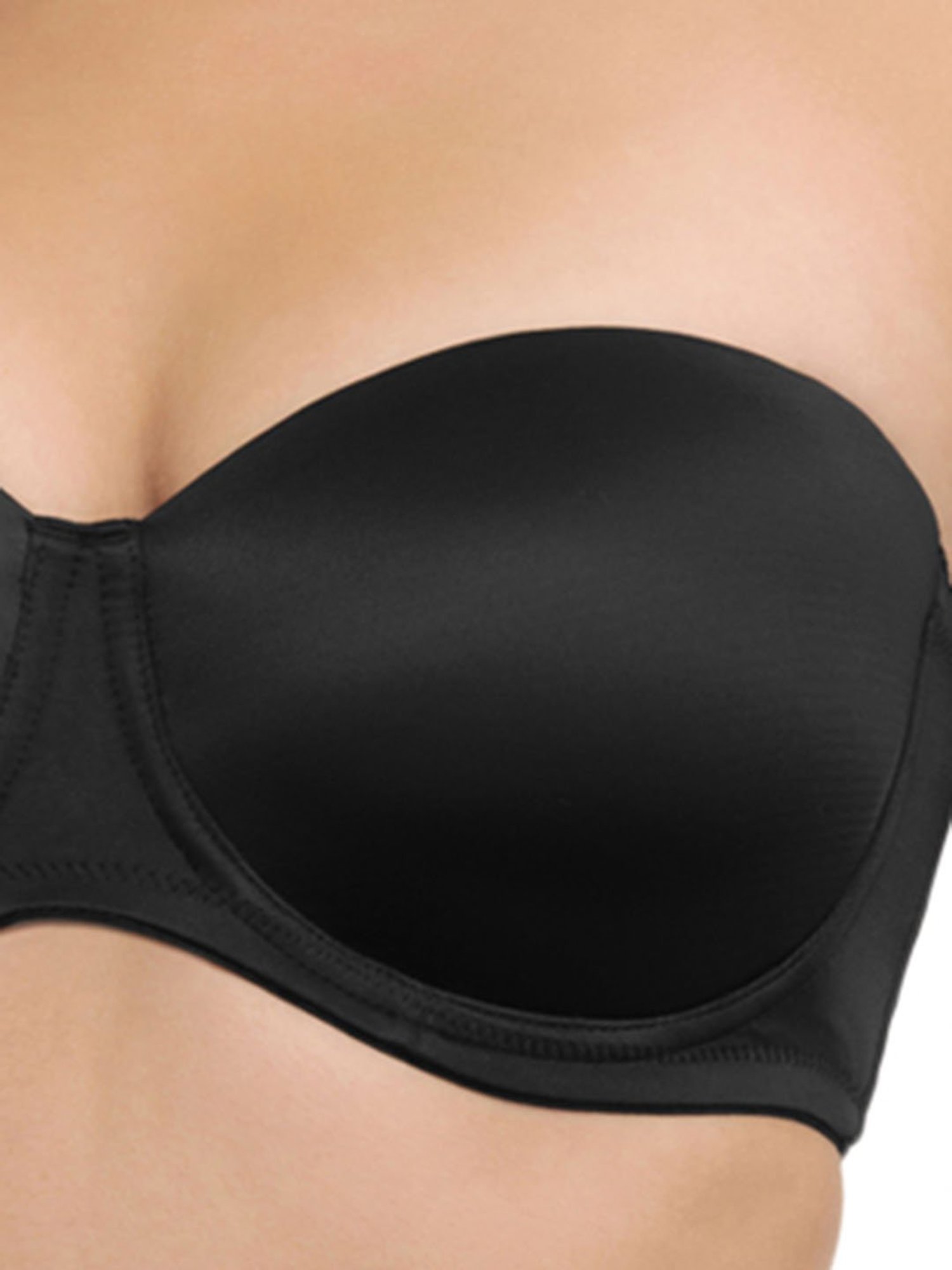 Amante Black Under Wired Padded Tube Bra
