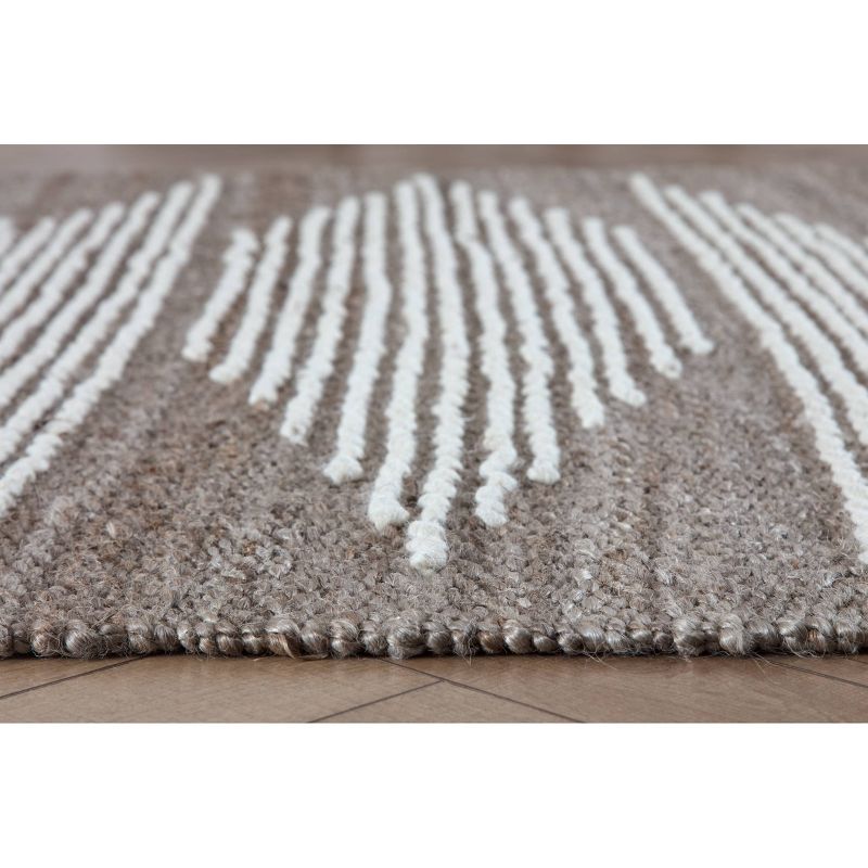 8'x10' Marconi Wool Pattern Rug Natural with Ivory - Anji Mountain