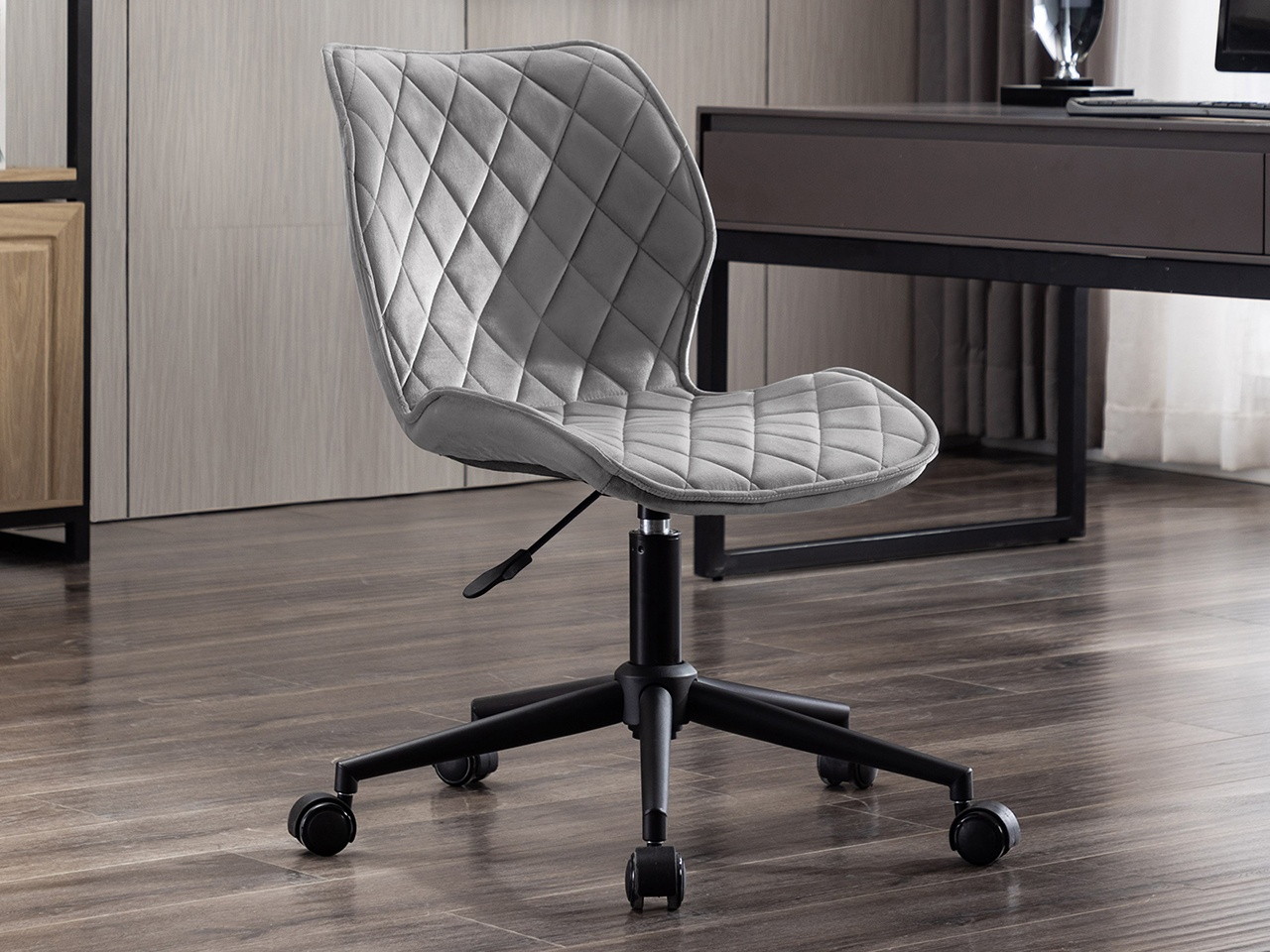 Swivel Height Adjustable Task Chair Armless Office Chair