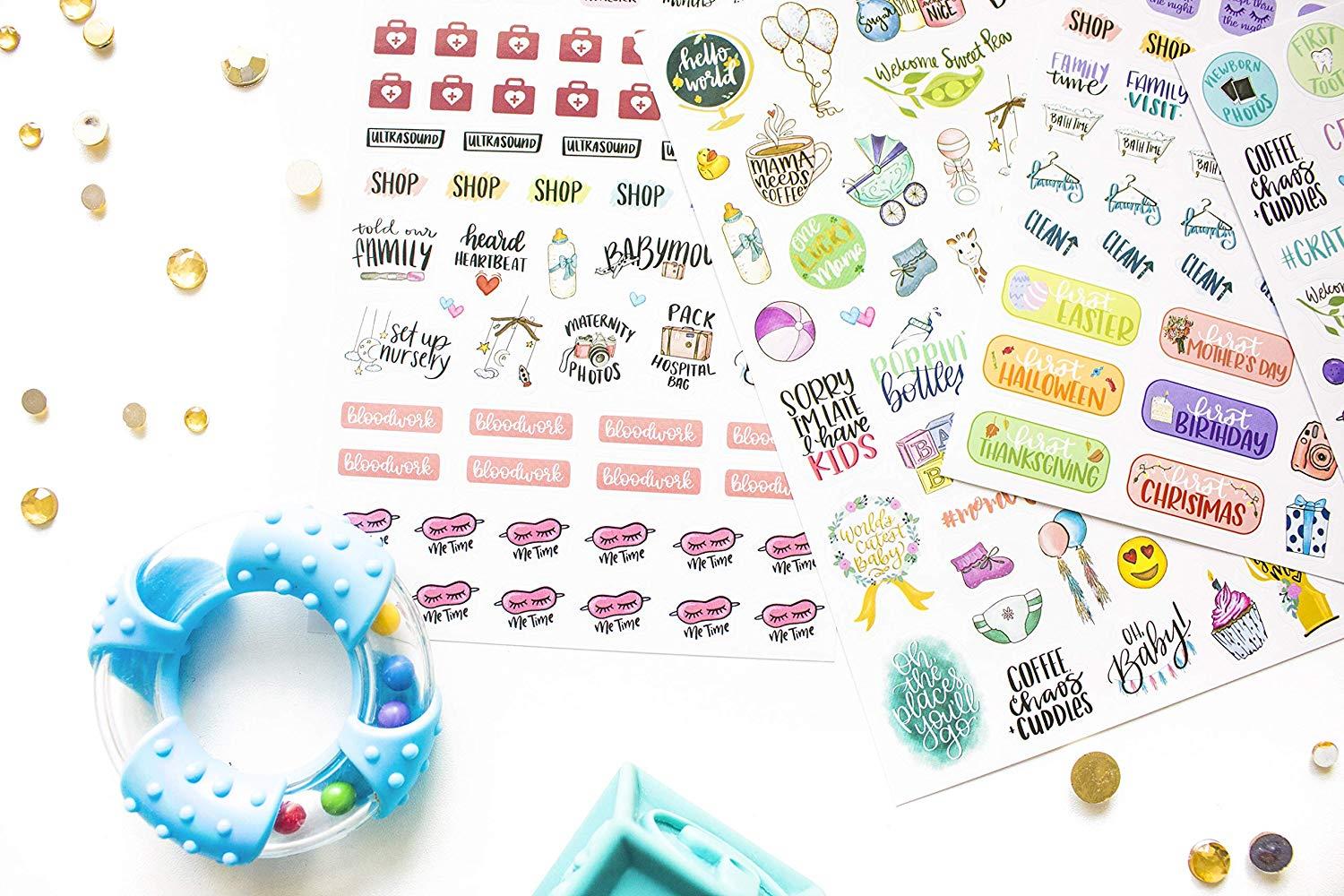 bloom daily planners New Pregnancy & Baby's First Year Planner Sticker Pack - 350 Stickers!