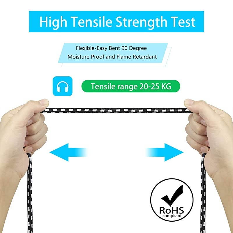 Microphone Cable XLR Female to 14quot TS Cables Nylon Braided 635mm 14 Inch TS to XLR Cable XLR Female to TS Male Unbalanced Cable GoldPlated Connectors 10Feet