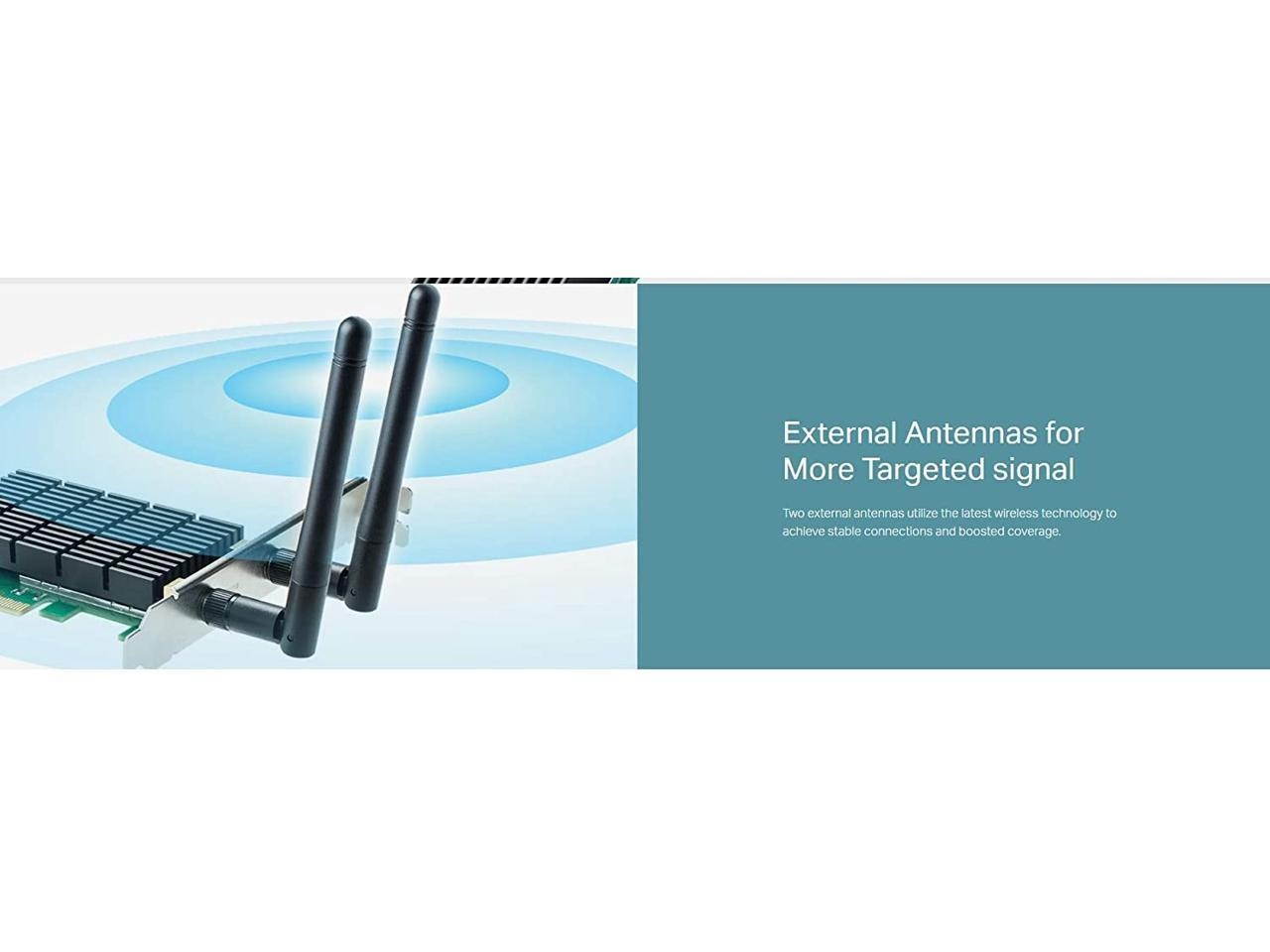 TP-Link AC1200 PCIe Wireless Wifi PCIe Card | 2.4G/5G Dual Band Wireless PCI Express Adapter | Low Profile, Long Range Beamforming Heat Sink Technology | Supports Windows 10/8.1/8/7/XP (Archer T4E)