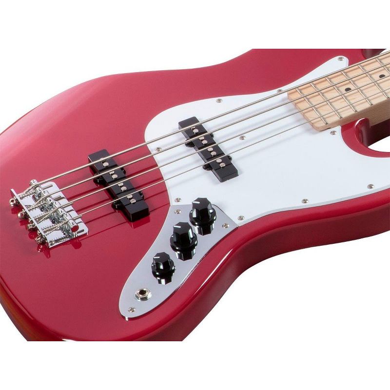Monoprice Indio Jamm Bass - Wine Red, With Gig Bag