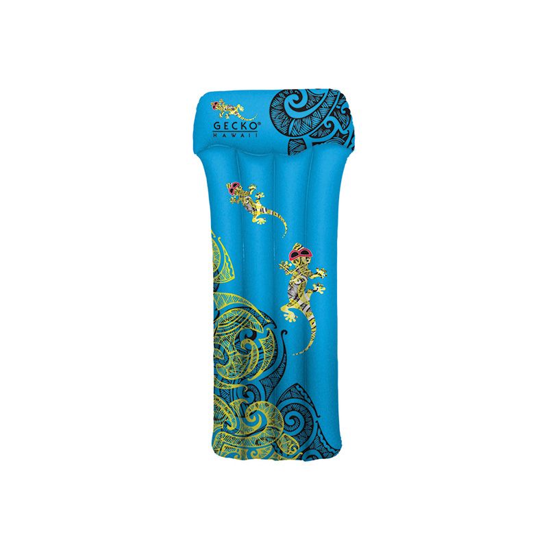 Swim Central 75" Gecko Hawaii Inflatable 1-Person Swimming Pool Mattress Raft - Blue