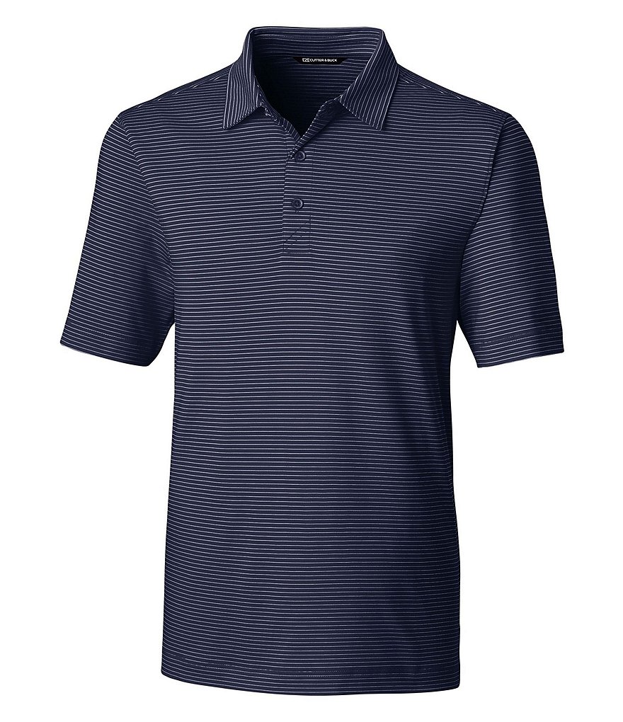 Cutter & Buck Big & Tall Forge Polo Pencil Stripe Performance Stretch Short-Sleeve Polo Shirt