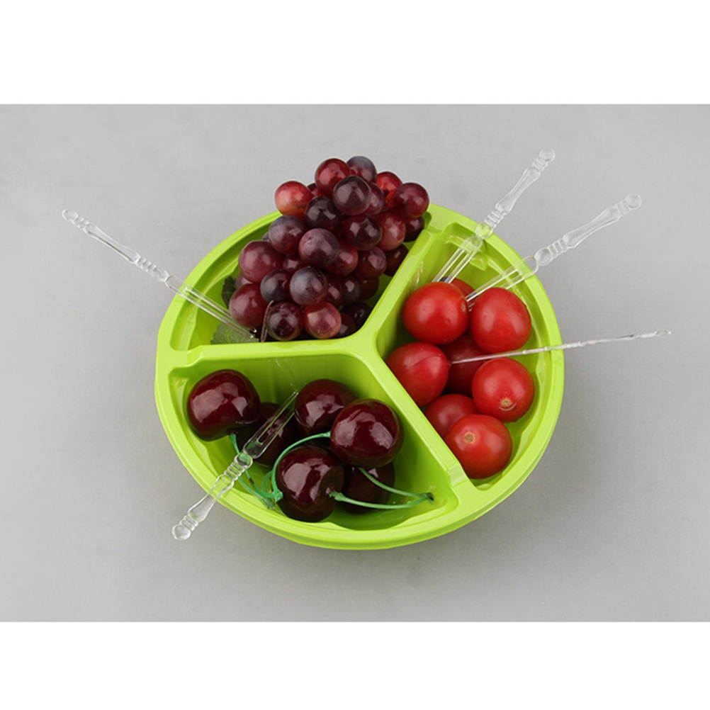 250PCS Disposable Plastic Fork for Fruit Mooncake Cake Dessert Food - Transparent