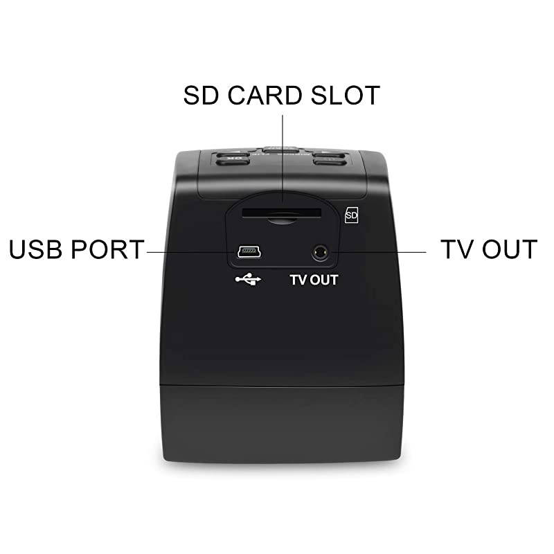 Titan 8in1 20MP High Resolution Film to Digital Converter with 43quot Screen and HDMI output Worldwide Voltage 110V240V AC Adapter Plus 3  Slide Trays Bundle