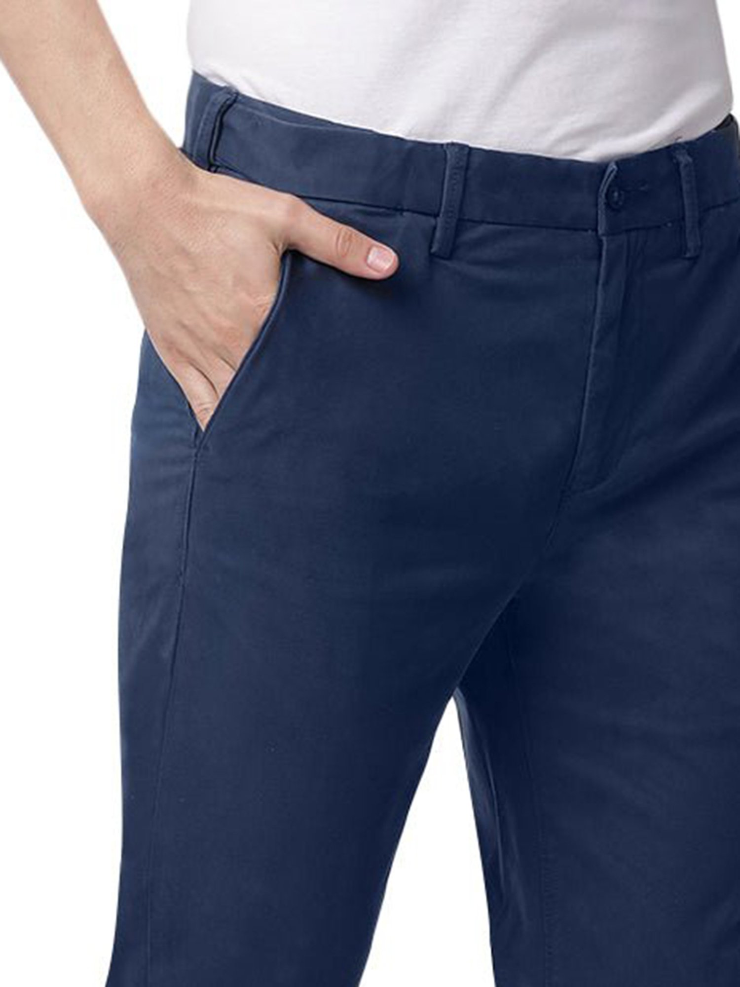MinusOne Navy Regular Fit Chinos