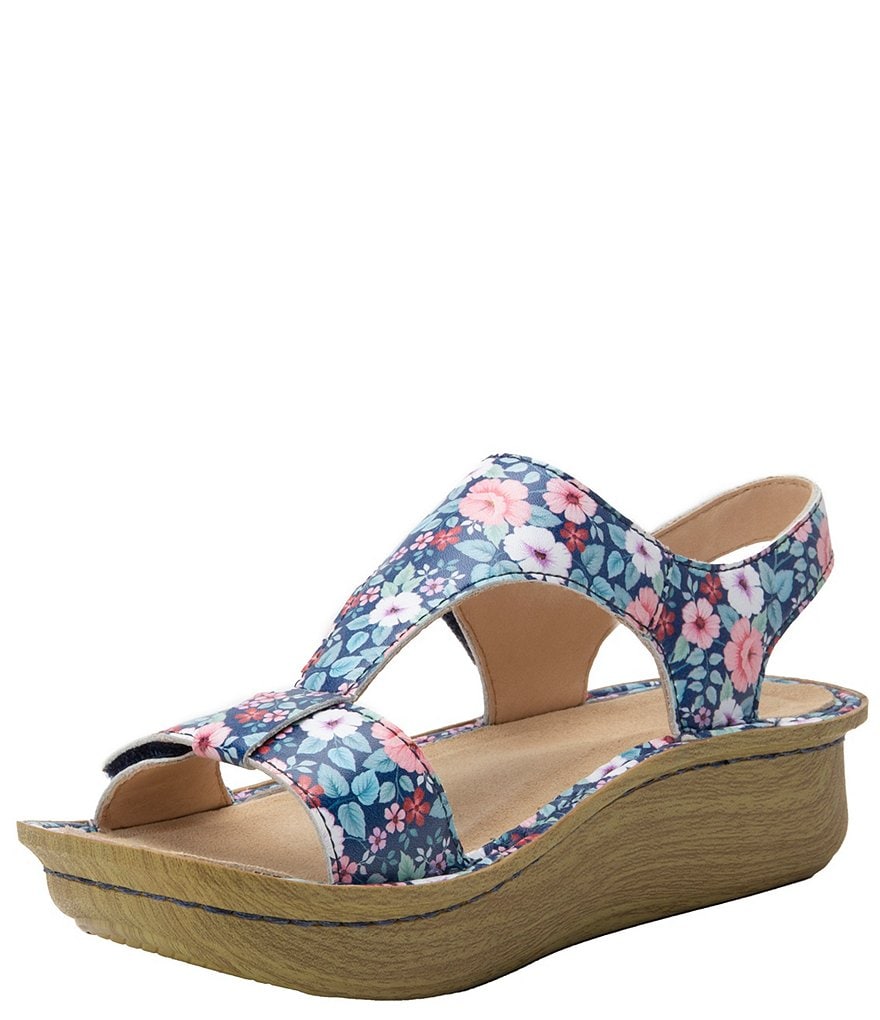 Alegria Kerri Springer Floral Printed Leather Sandals