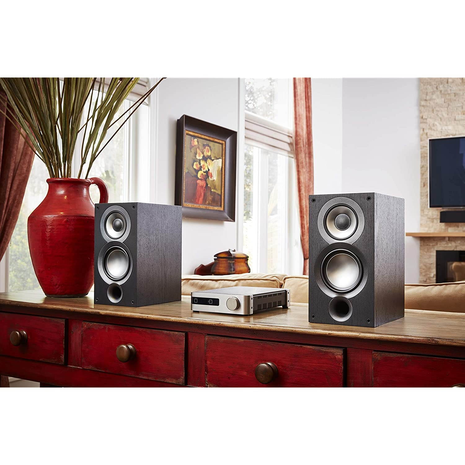 ELAC Uni-Fi 2.0 UB52 Bookshelf Speakers (Pair), Black (UB52-BK)