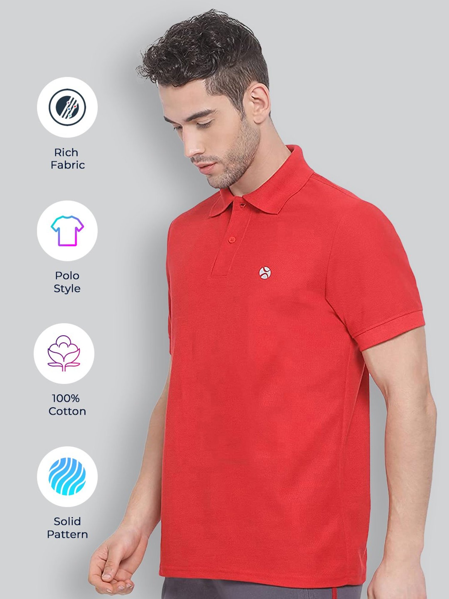 Lux Nitro Red Regular Fit Polo T-Shirt