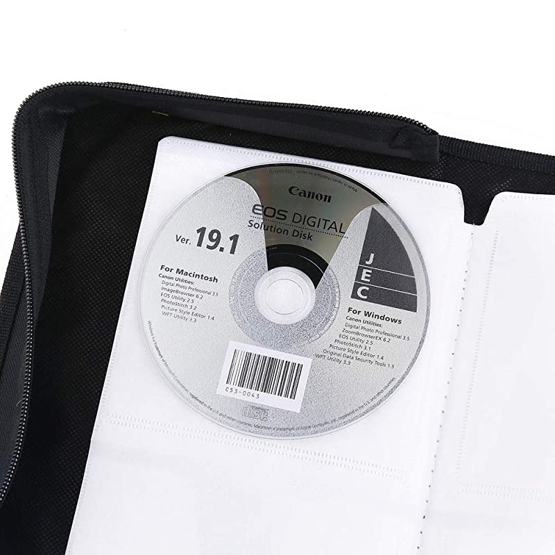 128 Capacity CDDVD Case Wallet Binder Storage Holder Booklet for Car Home Office and Travel Silver