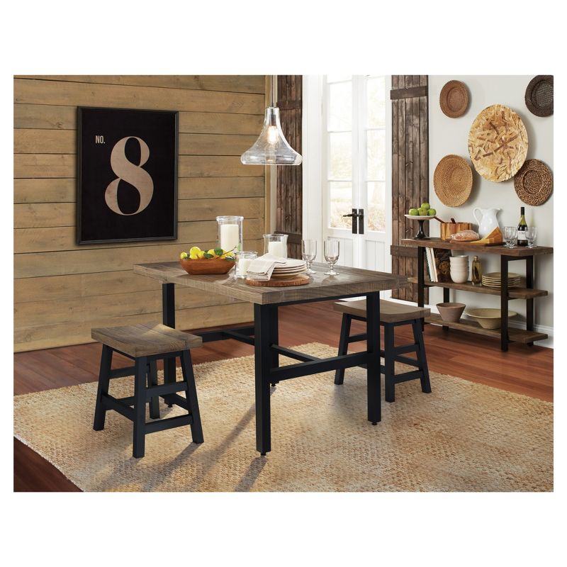 20" Counter Height Barstool Hardwood Brown - Alaterre Furniture