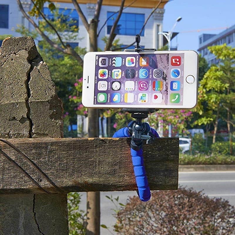Tripod Mini Universal Octopus Leg Style Portable and Adjustable Tripod Stand with Clip Bracket Mount Holder for Mobile Phone Cellphone Smartphone Digital Camera