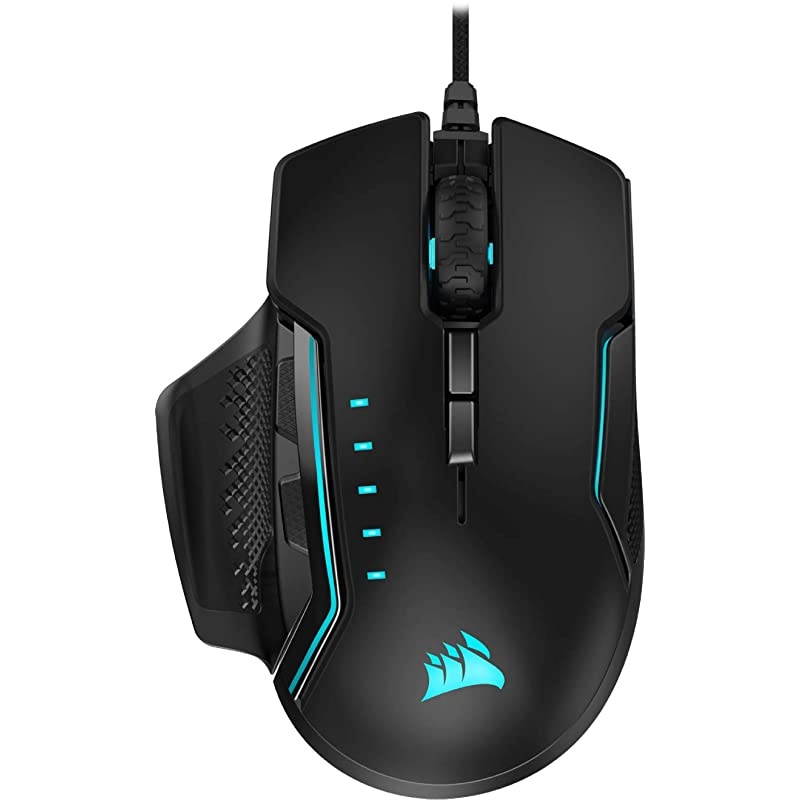 Glaive PRO RGB Gaming Mouse Comfortable amp Ergonomic Interchangeable Grips 18000 DPI Optical Sensor Black