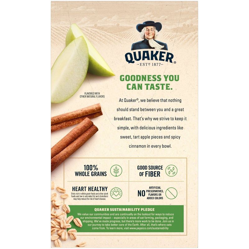 Quaker Instant Oatmeal Apple Cinnamon - 10ct