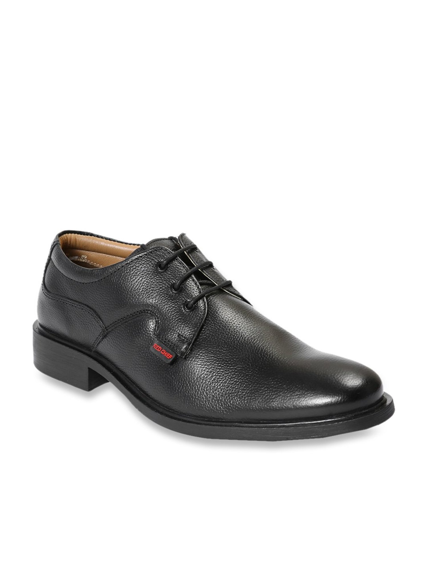 Red Chief Men's Black Derby Shoes