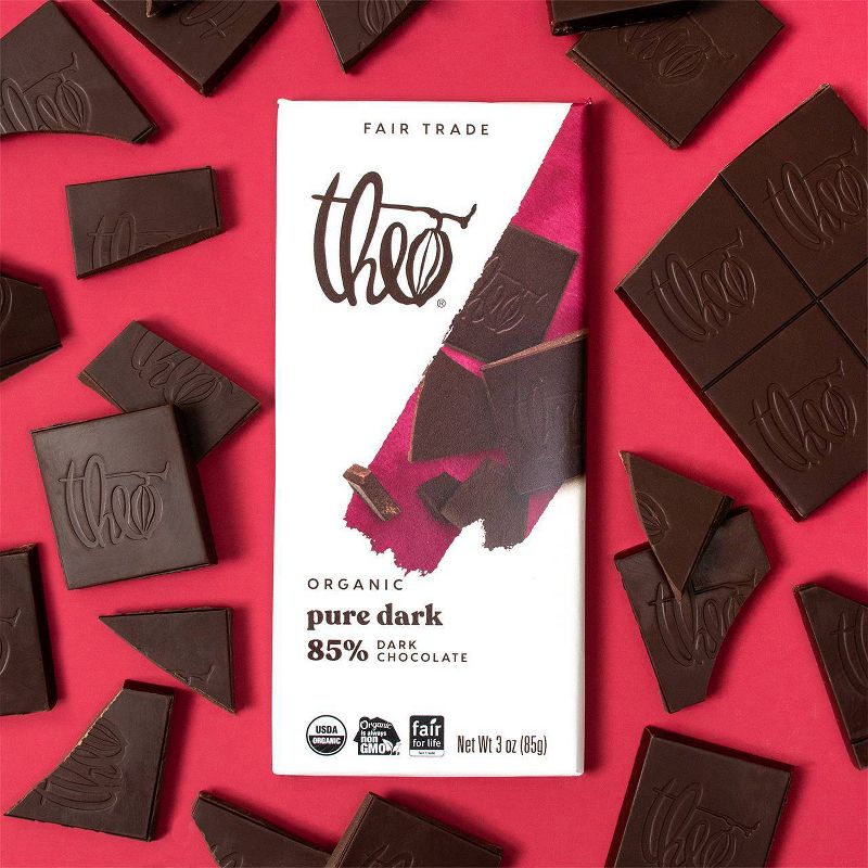 Theo Organic 85% Dark Chocolate Bar - 3oz