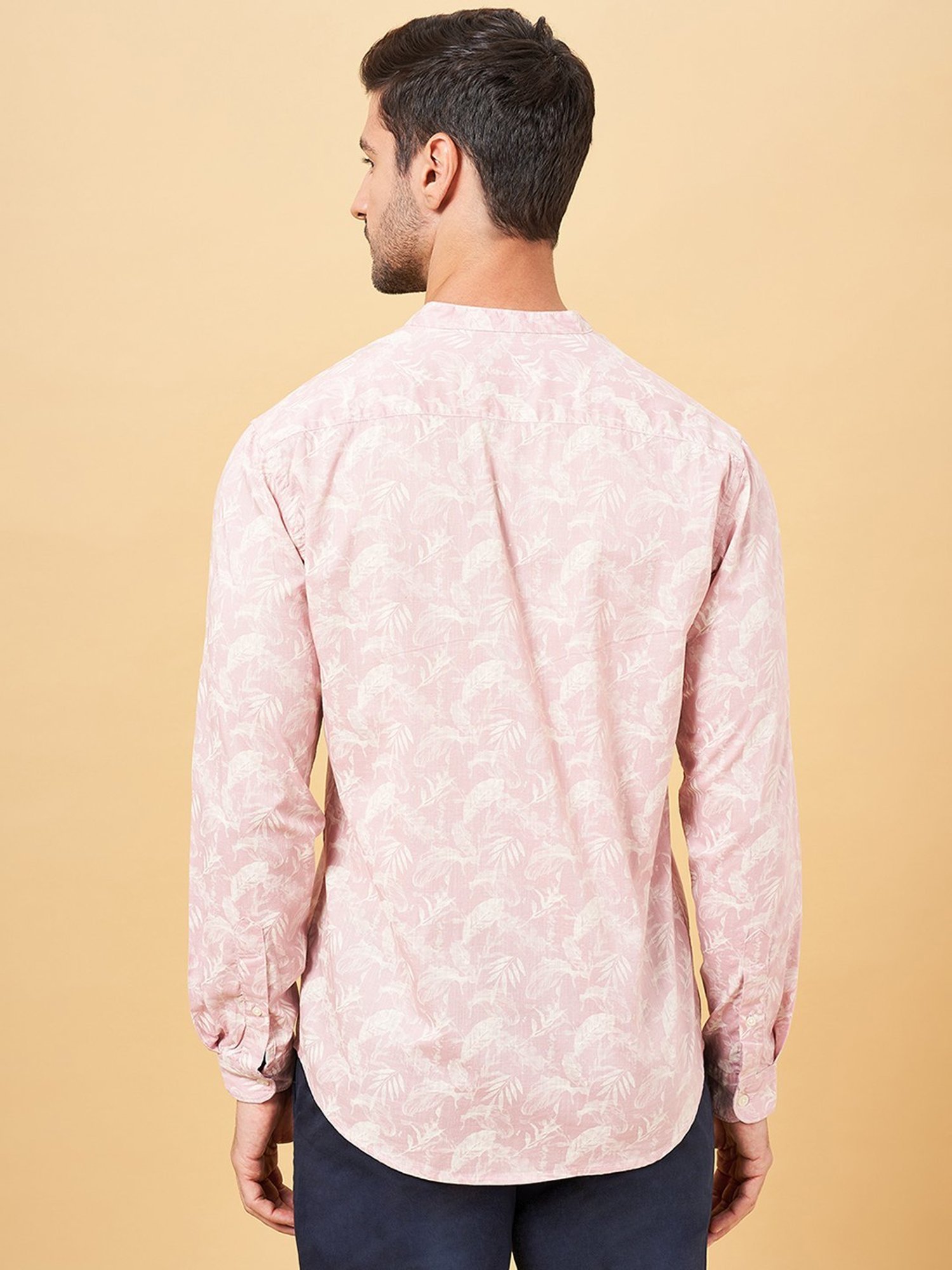 Byford by Pantaloons Crystal Rose Cotton Slim Fit Printed Shirt