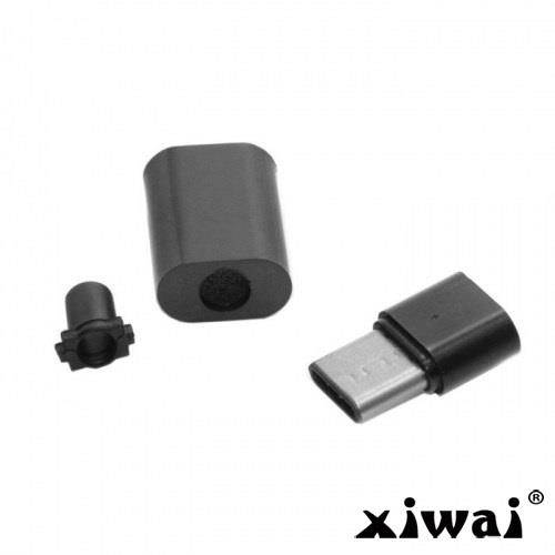Xiwai 5set DIY 24pin Type C USB-C Male Plug Connector SMT type with Black Housing Cover