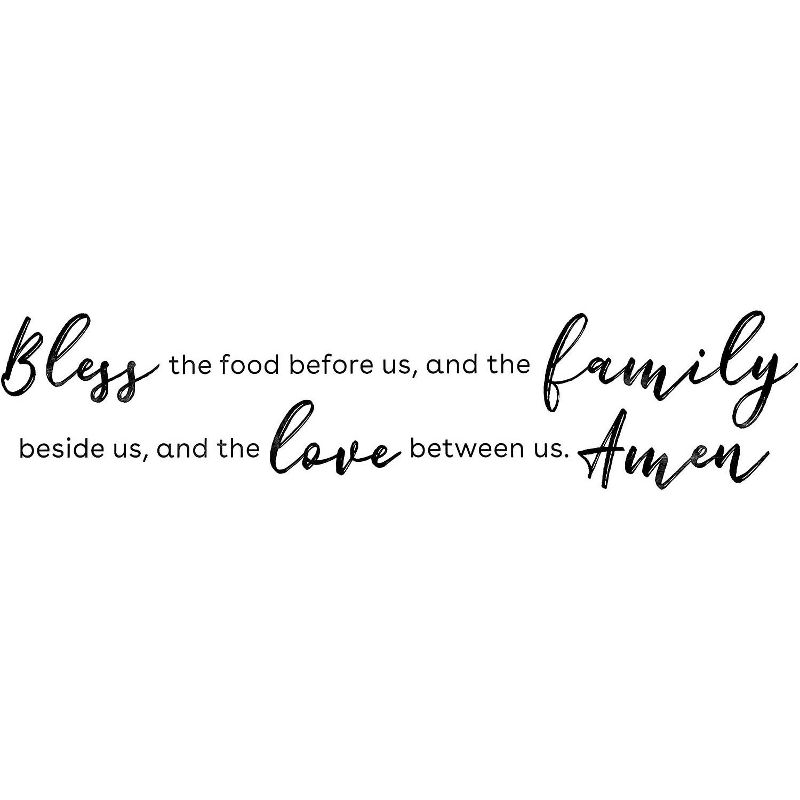 Kitchen Wall Stickers Wall Decals Decor, Bless Food, Family, Love Between Us (24.5 x 9 In)
