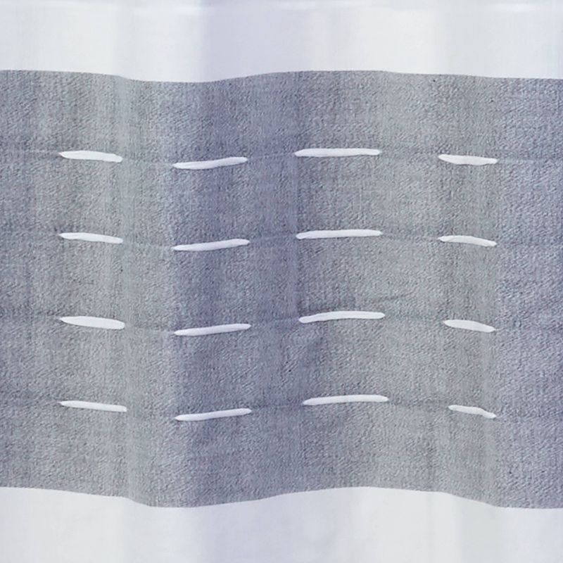 Pleated Striped Shower Curtain Gray - SKL Home
