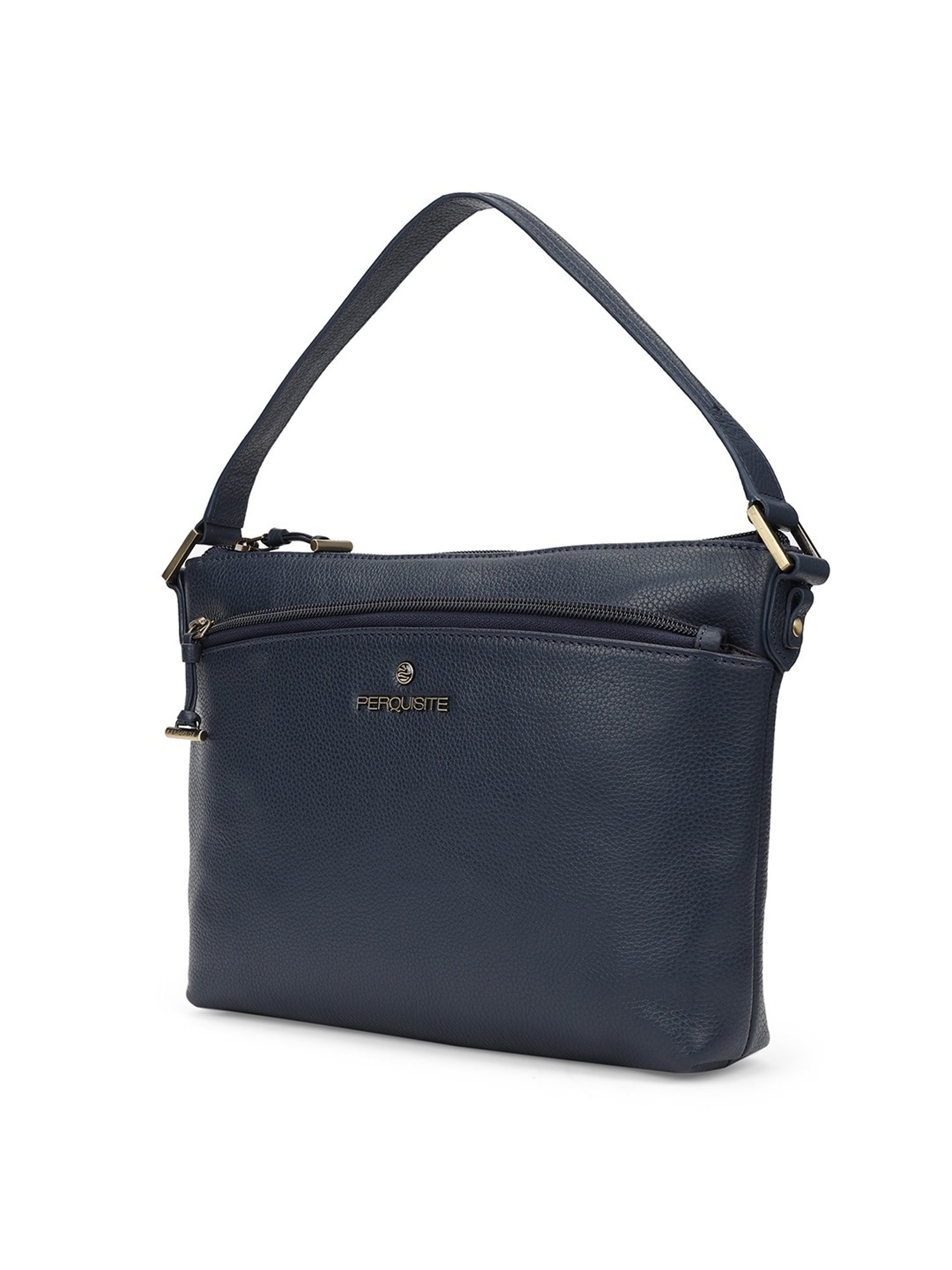 PERQUISITE TAYLOR Blue Solid Small Handbag