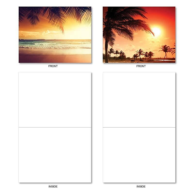 Note Cards wEnvelopes Assorted Palm Beaches Blank Greeting Cards Perfect AllOccasion Cards for Birthday Wedding Thank You Stationery Notecards 4 x 512 inch M6457OCB