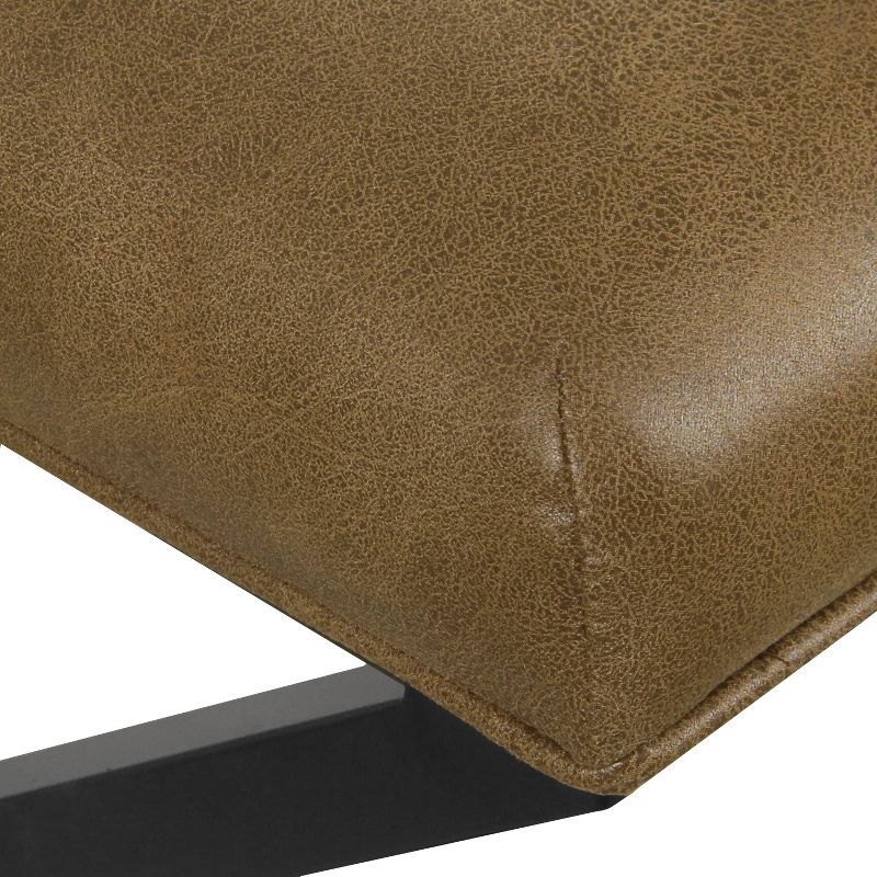 X-Design Bench Faux Leather Brown - HomePop