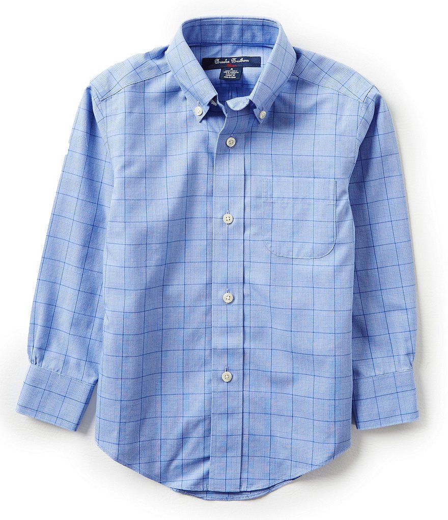 Brooks Brothers Little/Big Boys 4-20 Non-Iron Broadcloth Plaid Dress Shirt