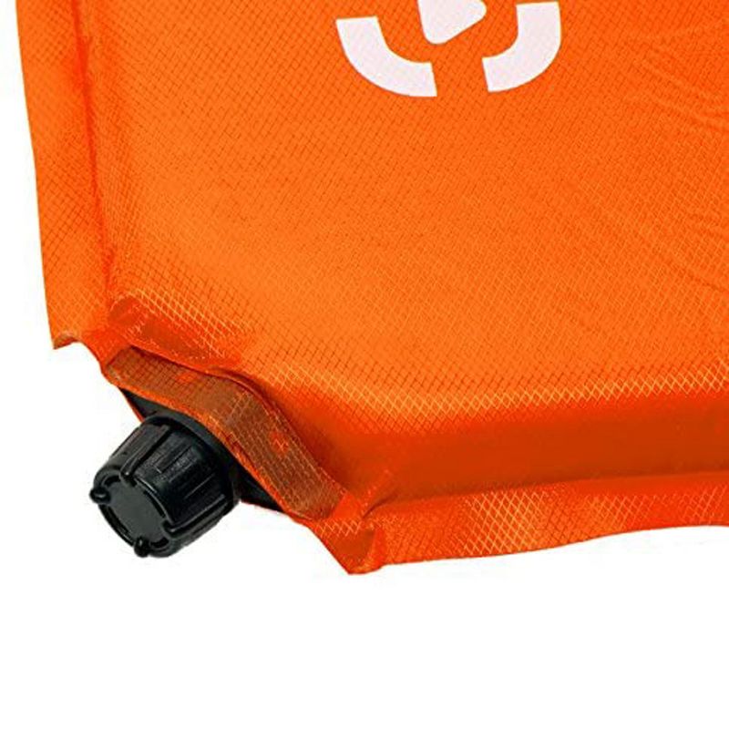 Winterial 72x20 Inch Outdoor Self Inflating Backpacking Camping Bed Roll Sleeping Pad Mat, Single, Orange
