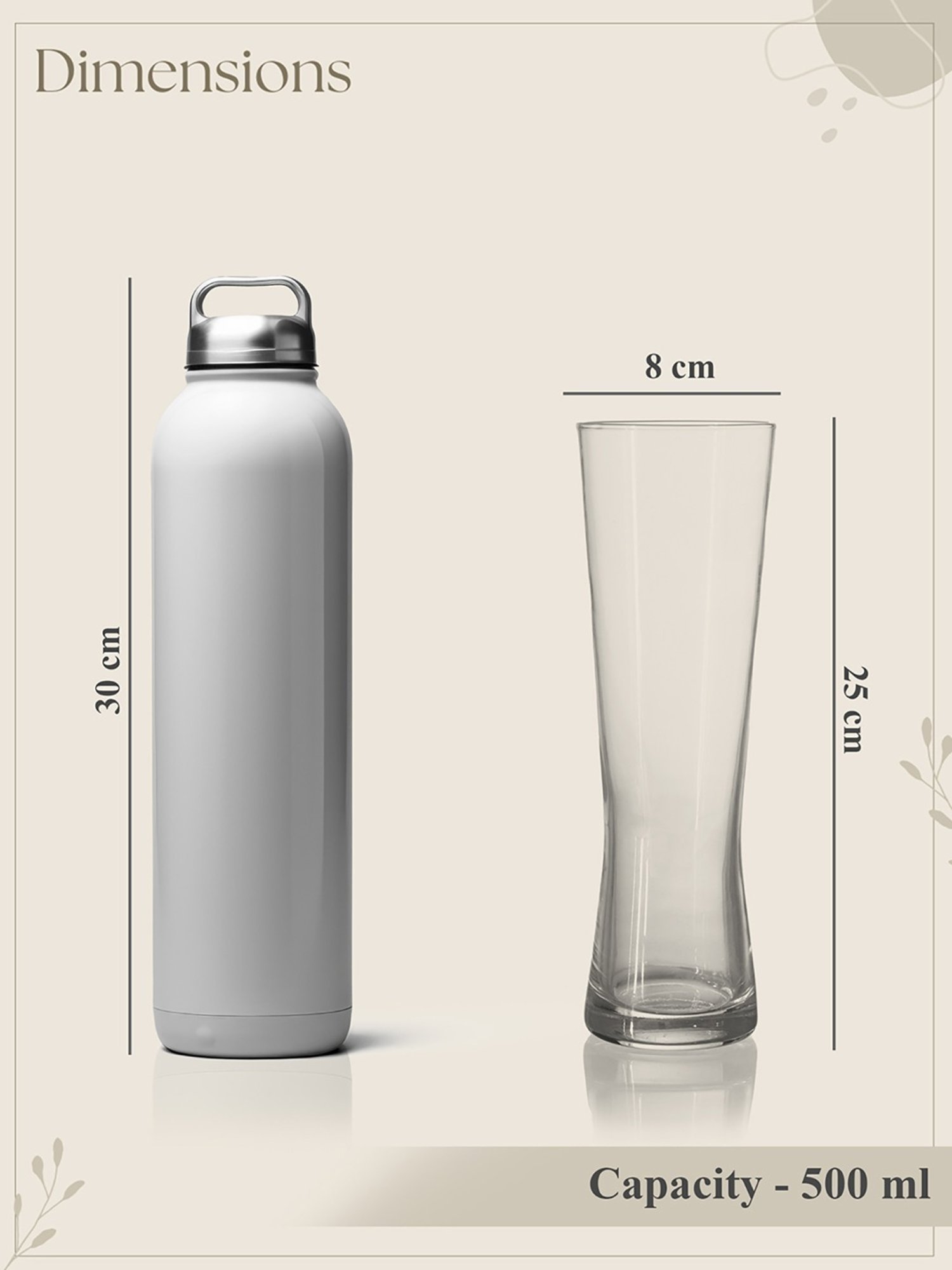 Trovea's Transparent Glass Beer Glass - Set of 4